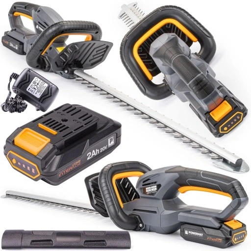 POWERMAT NOŻYCE AKUMULATOROWE DO ŻYWOPŁOTU SEKATOR GAŁĘZI 45CM 20V +2Ah