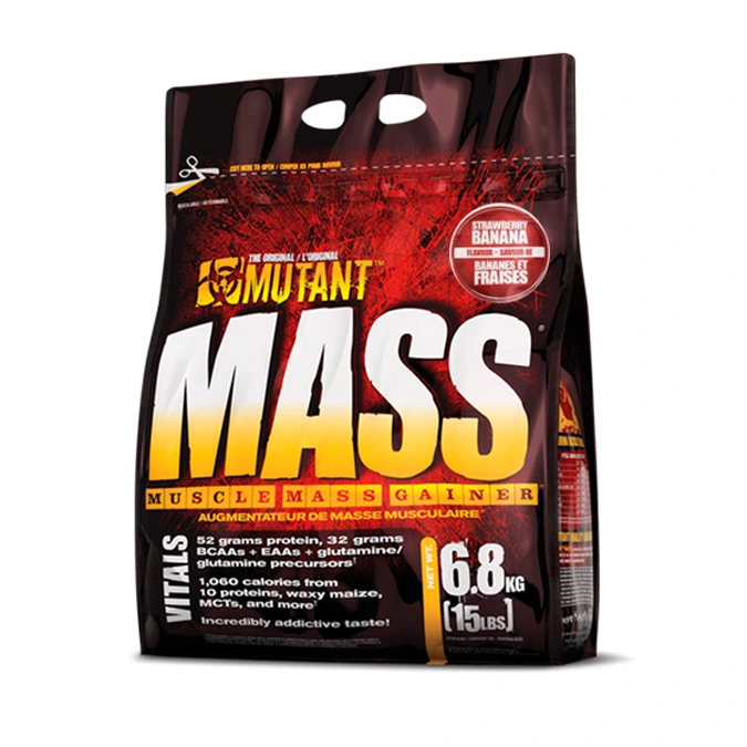MUTANT MASS 6800g GAINER MASA WPC WPI | Truskawka-Banan
