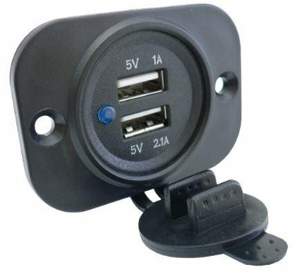 42606 ROZG.ŁADOWARKA 12/24V 2xUSB-2,1A-DEDAL