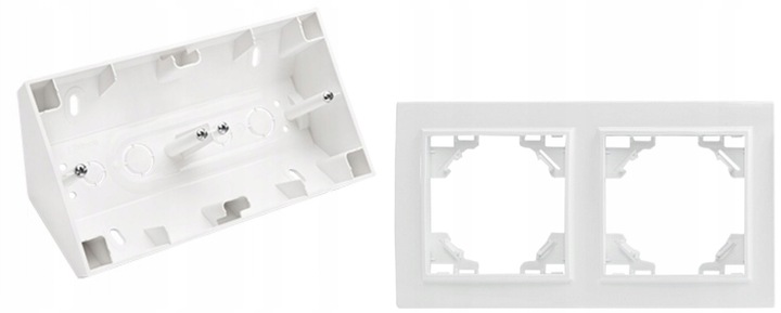 GNIAZDO PODWÓJNE MEBLOWE NAROŻNE BIURKOWE KUCHENNE BLATOWE USB TYP C BIAŁE