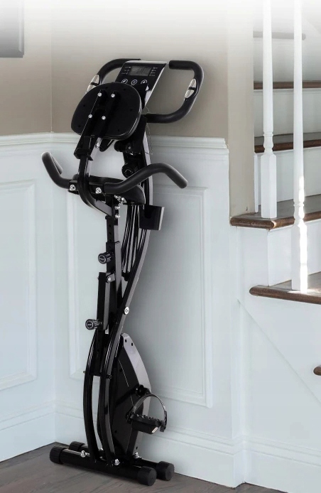 Rower Treningowy X-Bike Składany Stacjonarny LCD Czarny