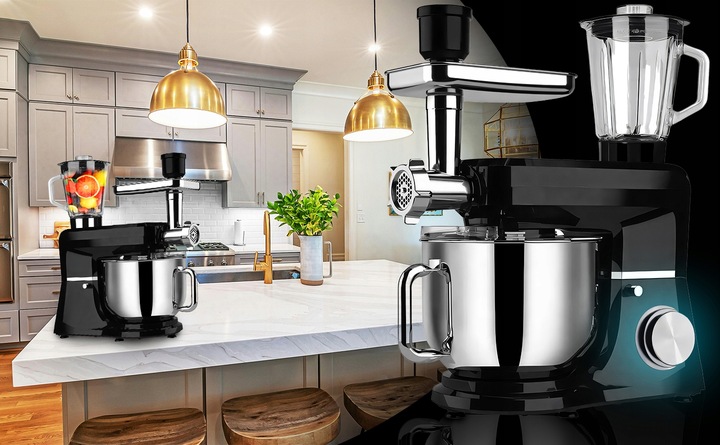 ROBOT KUCHENNY PLANETARNY Z MISĄ BLENDER MASZYNKA DO MIĘSA MIKSER 5w1 3200W