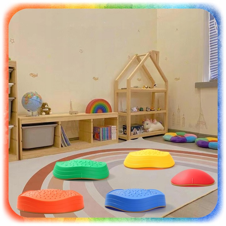 ŚCIEŻKA SENSORYCZNA XL KAMIENIE BALANSUJĄCE DLA DZIECI TRENING RÓWNOWAGI