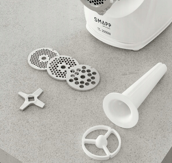MASZYNKA DO MIELENIA MIĘSA SMAPP 489.8 BIAŁA 2000W