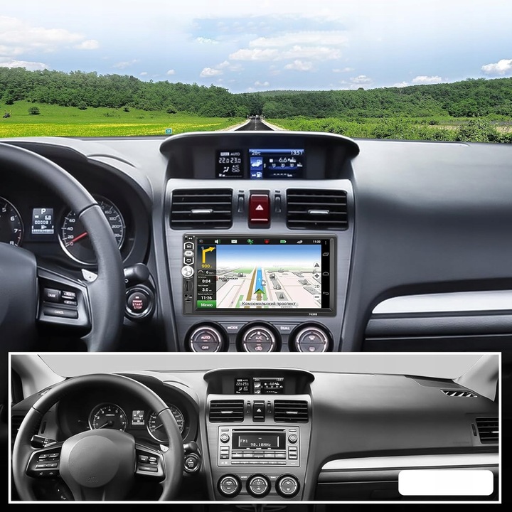 RADIO SAMOCHODOWE BLUETOOTH WYŚWIETLACZ 7"KAMERA COFANIA ZESTAW UNIWERSALNY