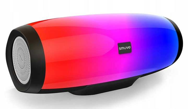 Głośnik Bluetooth Bezprzewodowy SMUVE Aura TWS USB FM XBass + LCD RGB