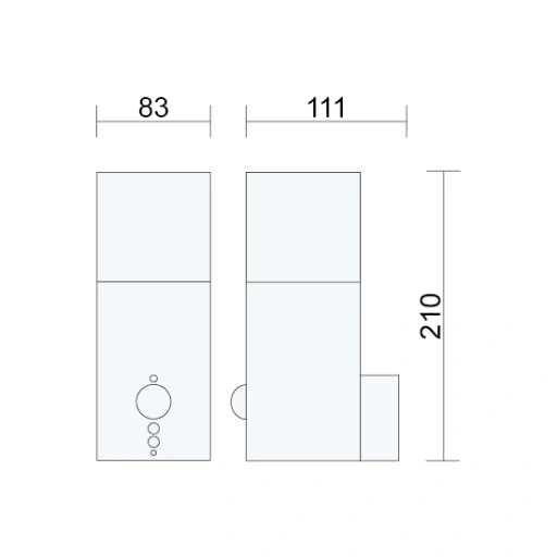 Kinkiet zewnętrzny ścienny z czujnikiem ruchu zmierzchu i zmierzchu do LED