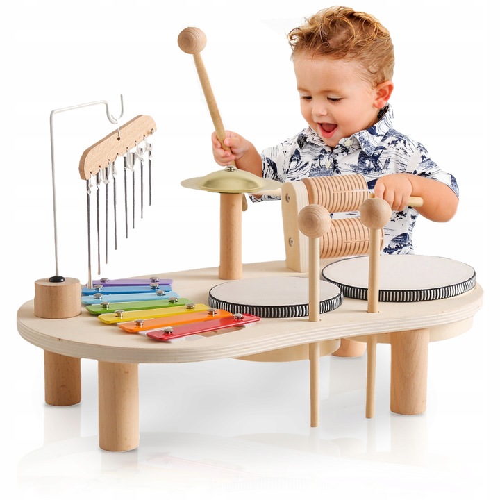 TABLICA MANIPULACYJNA SENSORYCZNA MUZYCZNA PERKUSJA CYMBAŁKI EDUKACYJNA XXL