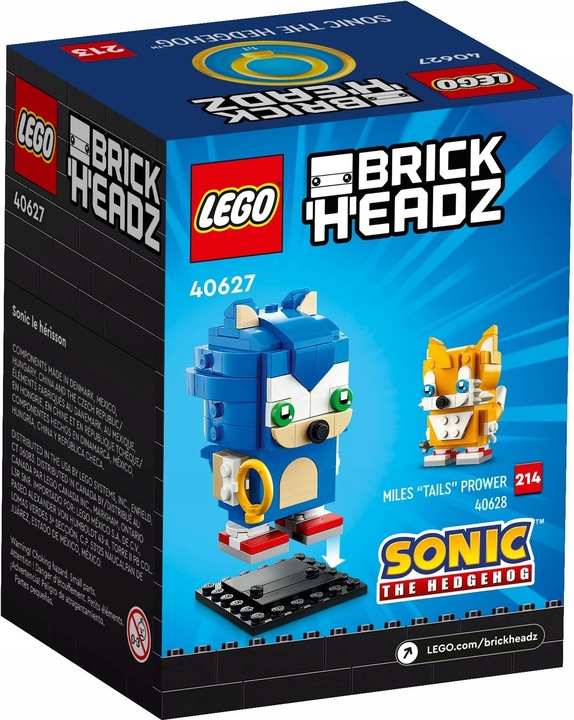 LEGO BrickHeadz 40627 Sonic the Hedgehog + Torba LEGO - Klocki na prezent