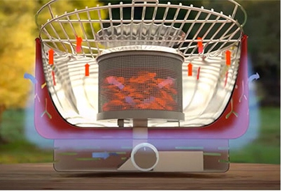 Automatyczny Grill Węglowy Bezdymny +Torba + Baterie