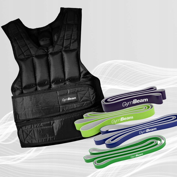 KAMIZELKA OBCIĄŻENIOWA TRENINGOWA DO ĆWICZEŃ Z OBCIĄŻENIEM - GymBeam 20 kg