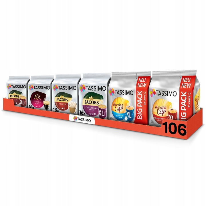 Kapsułki TASSIMO Jacobs ZESTAW KAWY MLECZNE 48szt