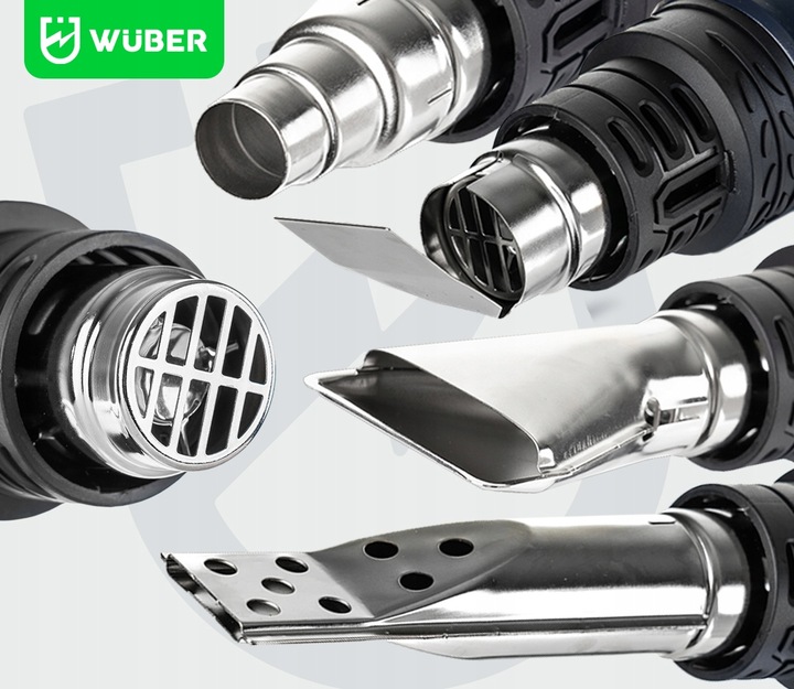 OPALARKA ELEKTRYCZNA 2 BIEGI REGULACJA LCD MOCNA 2200W + 5 DYSZ + SZPACHLA