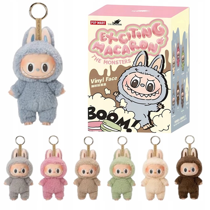 LABUBU EXCITING MACARON THE MONSTERS BRELOK PLUSZOWA MASKOTKA KOLEKCJONERSK