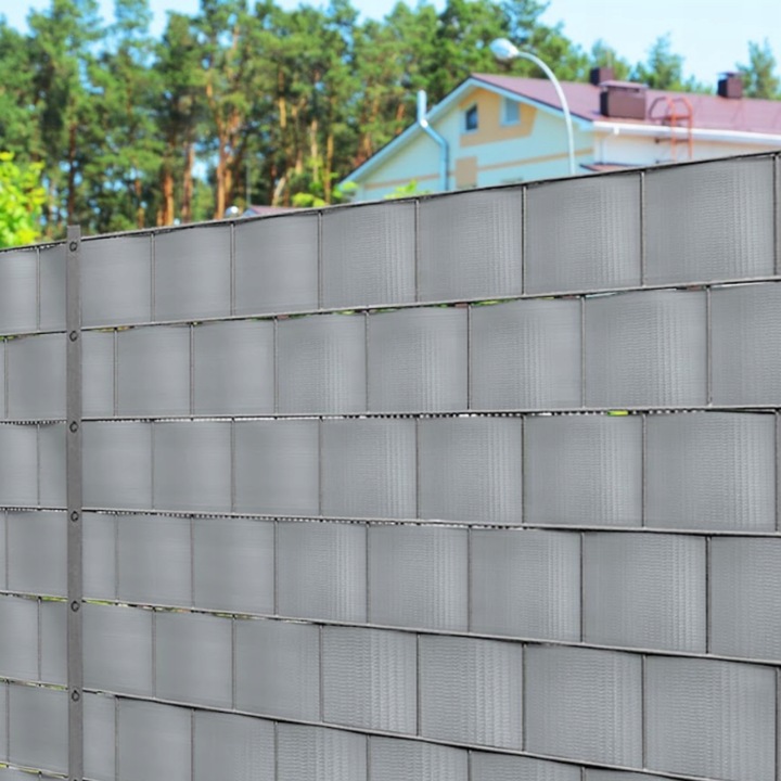 TAŚMA OGRODZENIOWA JASNOSZARA 19x35m OSŁONA NA OGRODZENIE PANELOWE PŁOT +UV