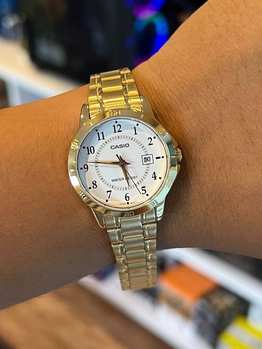 ZEGAREK DAMSKI CASIO LTP-V004G-7BUDF + BOX +GRAWER