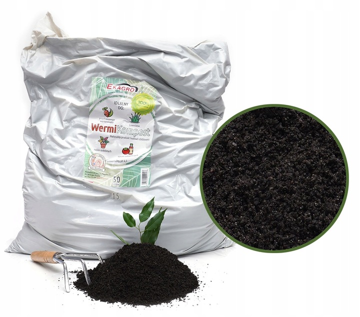 NAWÓZ ORGANICZNY SYPKI 100% WERMIKOMPOST 50 l