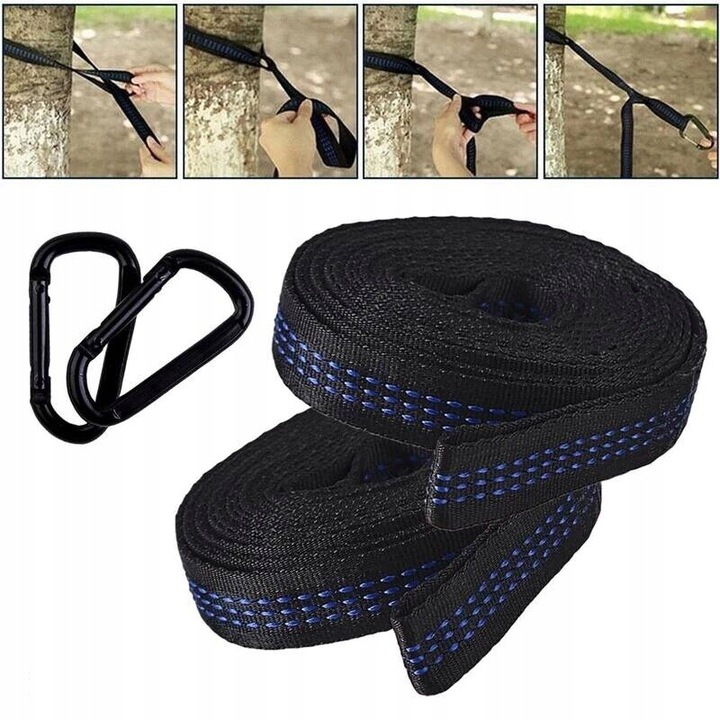 ZESTAW DO MOCOWANIA HAMAKA, SYSTEM ZAWIESZENIA, PASKÓW DO HAMAKA NA DRZEWIE