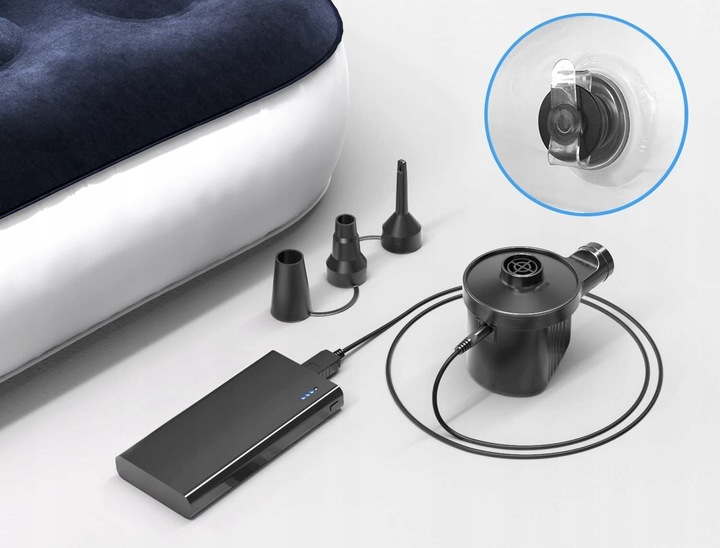 DMUCHANY MATERAC 200 x 100cm SAMOPOMPUJĄCY ZESTAW Z POMPKĄ