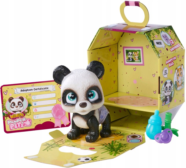 PAMPER PETZ INTERAKTYWNA PANDA PIJE SIKA 20 CM PIELUSZKOWY GANG SMOCZEK AKC