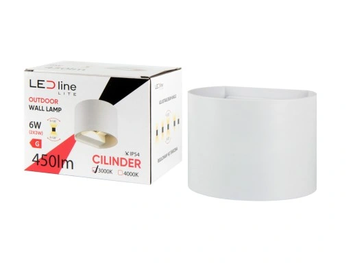 Kinkiet zewnętrzny LED 2x3W 3000K IP54 biały