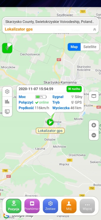 Lokalizator GPS odcięcie paliwa podsłuch SOS