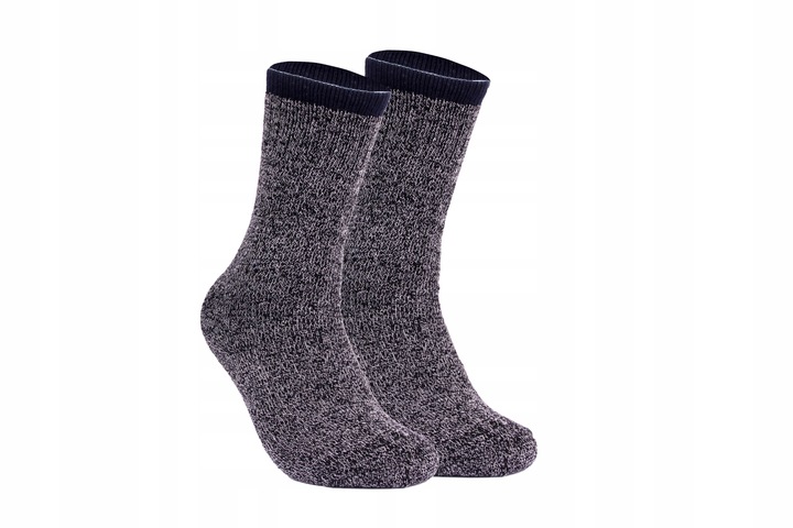 6 x CIEPŁE SKARPETY męskie TERMO GRUBE Wełniane Skarpetki na ZIMĘ ~ 39-43 ~