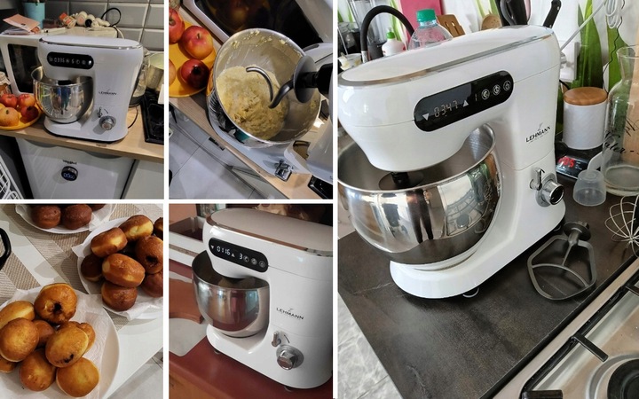 ROBOT KUCHENNY PLANETARNY MOCNY MIKSER 3X MIESZADŁA MISA Z UCHWYTEM LED