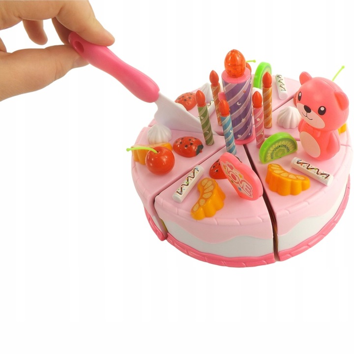 Tort urodzinowy do krojenia na rzepy 80 elementów WD-T58R