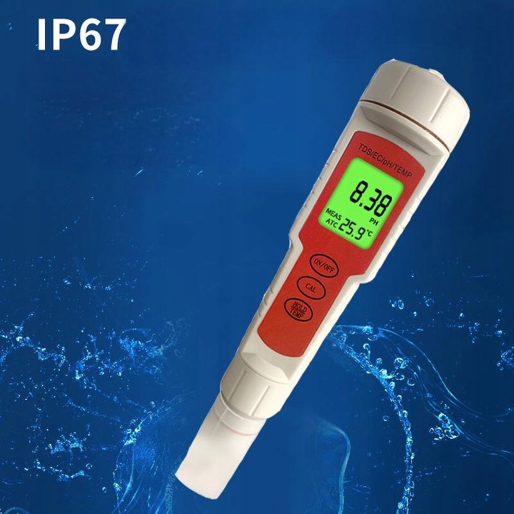 PROFESJONALNY MIERNIK TESTER PH TDS EC TEMP 4 W 1