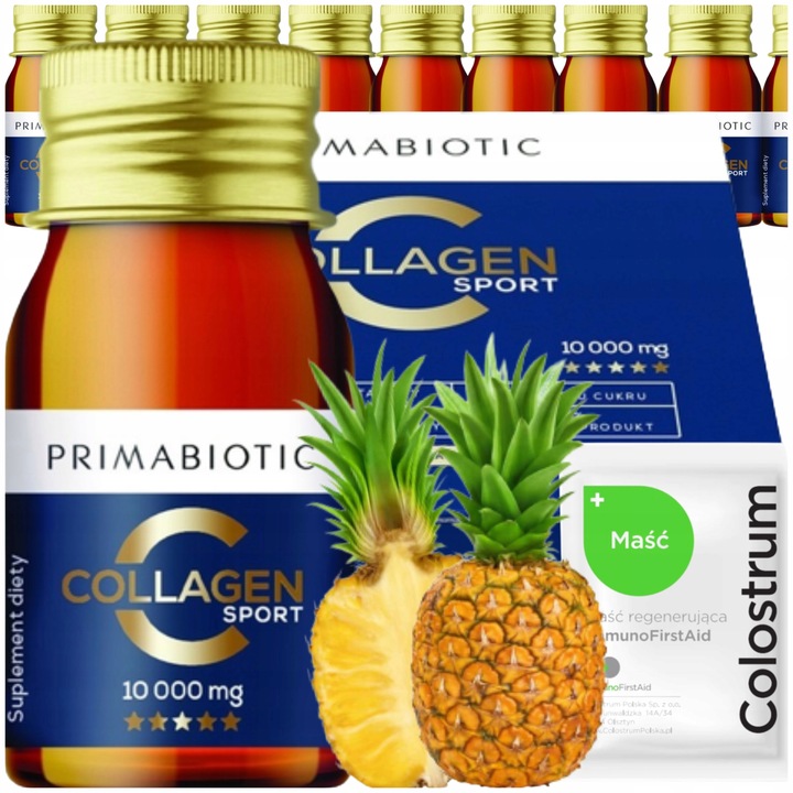 Kolagen do picia Primabiotic Collagen Sport 12 WITAMIN 30szt x 30 ml ANANAS