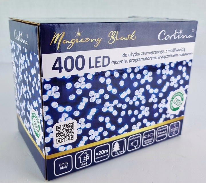 LAMPKI CHOINKOWE 400 LED TIMER STEROWANIE PILOTEM NA CHOINKĘ CHOINKA