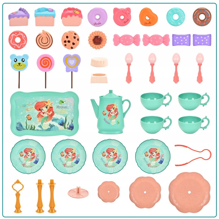 Serwis kawowy ZESTAW do herbaty dla dzieci w walizce czajnik taca B108 CE