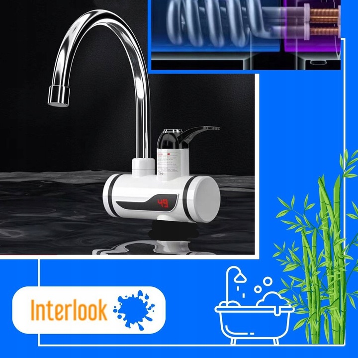 PRZEPŁYWOWY PODGRZEWACZ WODY Z PRYSZNICEM 3000W