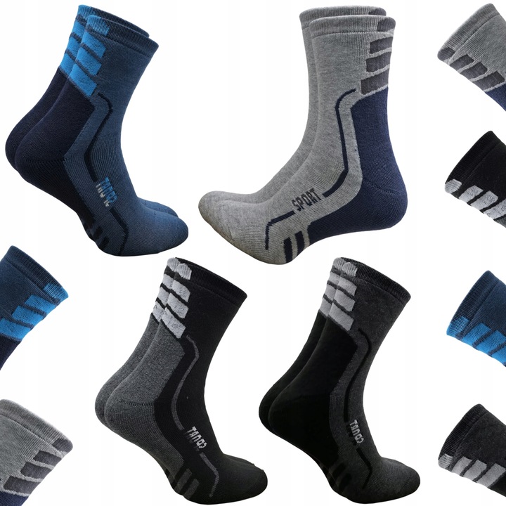 4x skarpetki grube CIEPŁE ZIMOWE SKARPETY Bawełniane Termiczne męskie 42-46