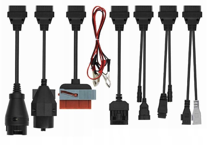 ZESTAW ADAPTERÓW 8 OBD OBDII AUTOCOM DELPHI DS150E WOW KABLE DIAGNOSTYCZNE