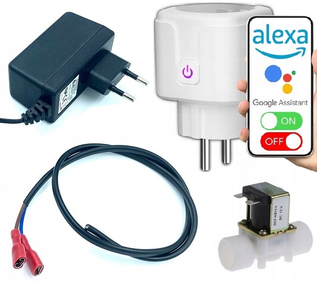 Elektrozawór gwint 3/4 cala 12V 0.02~0.7MPa + sterowanie bezprzewodowe Wifi