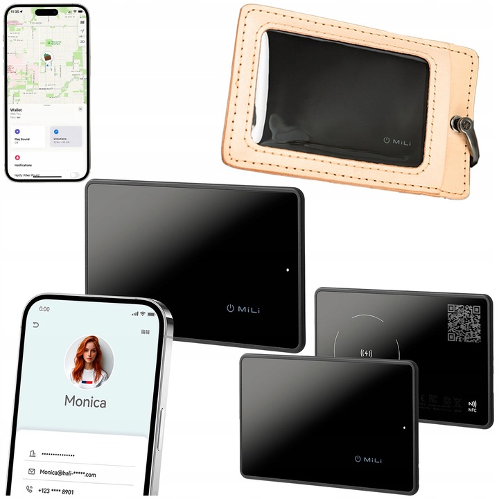 Lokalizator GPS MiCard Pro karta do portfela WIZYTÓWKA QR APPLE IOS