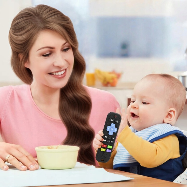 ZĄBKOWANIE ZABAWKI DO ŻUCIA GRYZAK DLA NIEMOWLĄT PILOT CZARNY