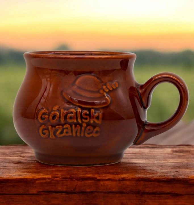 Komplet 2x KUBEK kamionkowy DO GRZAŃCA na grzane wino piwo zestaw do wina