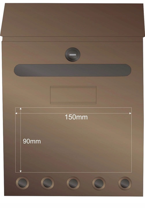 SKRZYNKA POCZTOWA LISTY Z NAPISEM UL NR DOMU CZAR.