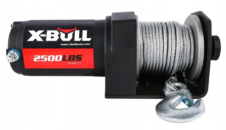 WYCIĄGARKA ELEKTRYCZNA DO QUADA X-BULL 2500 WCIĄGARKA 12V PŁUG 1,1 TON ATV