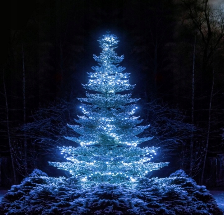 LAMPKI CHOINKOWE 500 LED ZEW/WEW BIAŁE ZIMNE