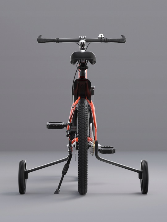 ROWER DZIECIĘCY ROWEREK 16 CALI TARCZE KOŁA BOCZNE AMORTYZATOR OSŁONA LED