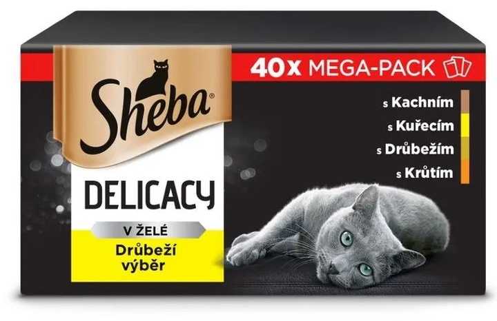 SHEBA Nature's Collection Drobiowe Smaki karma dla kota w galaretce 40x85g