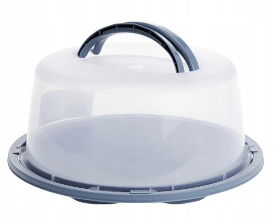 TACA PATERA POJEMNIK TORT CIASTA Z POKRYWĄ UCHWYTEM DO PRZENOSZENIA