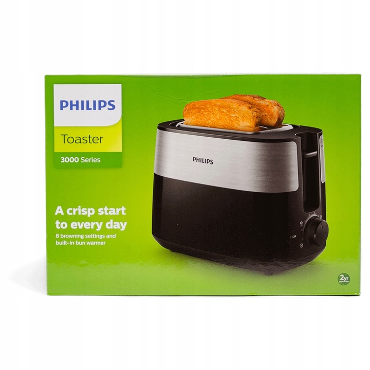 Toster PHILIPS Daily Collection HD2516/90 2 kromki 830W Ruszt