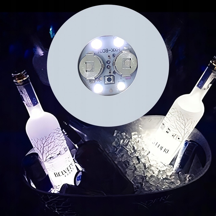 30 LED Coaster LED Naklejka LED Lampki LED do butelek na szampańskie Party