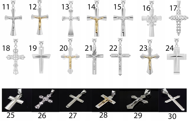 Srebrny Łańcuszek Męski 6mm 55cm Z Pięknym Diamentowanym Krzyżykiem Srebro