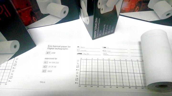 PAPIER DO TACHOGRAFU CYFROWEGO HICO ROLKI TACHO 30 SZTUK 10 KARTONIKÓW